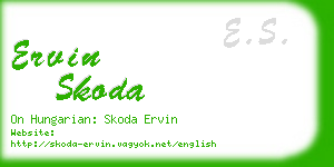 ervin skoda business card